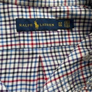 XLT Men’s Ralph Lauren Cotton Button Down Shirt in. Blue Plaid